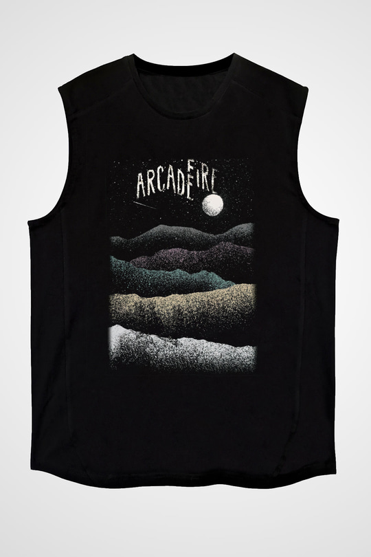 Arcade Fire Siyah Unisex Kolsuz Tişört