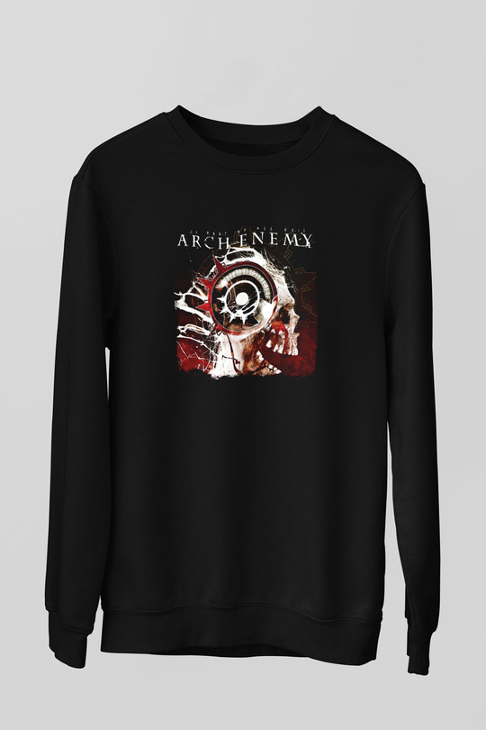 Arch Enemy Baskılı Unisex Siyah Sweatshirt