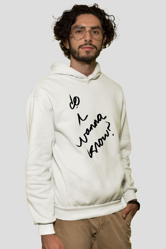 Arctic Monkeys Beyaz Unisex Kapüşonlu Sweatshirt