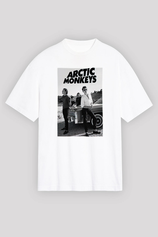 Arctic Monkeys Beyaz Unisex Oversize Tişört T-Shirt