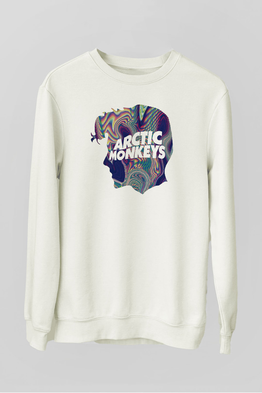 Arctic Monkeys Beyaz Unisex Sweatshirt