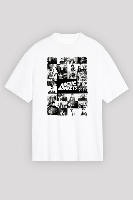 Arctic Monkeys Beyaz Oversize Tişört Oversize T-shirt - TişörtFabrikası