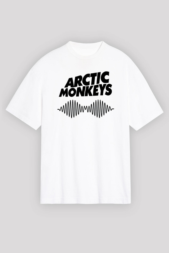 Arctic Monkeys Beyaz Oversize Tişört Oversize T-shirt - TişörtFabrikası