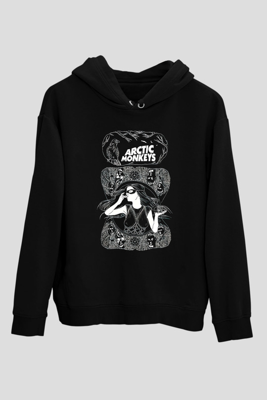 Arctic Monkeys Siyah Unisex Kapüşonlu Sweatshirt