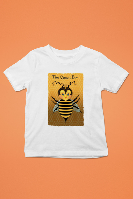 Arıcı Baskılı Beyaz Unisex Çocuk Tişört