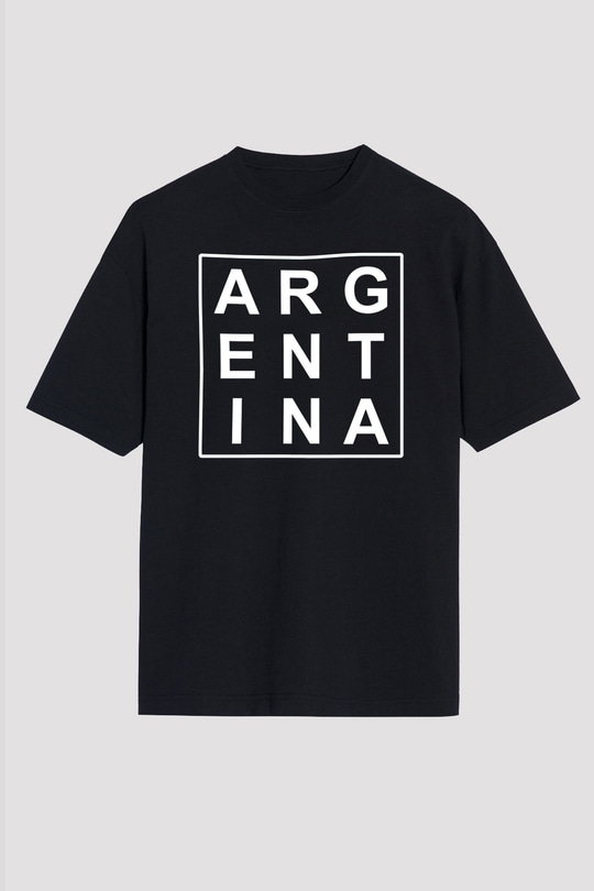 Arjantin Siyah Oversize Tişört Oversize T-shirt - TişörtFabrikası