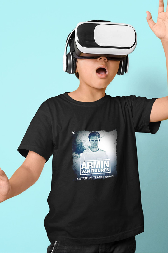Armin Van Buuren Baskılı Unisex Siyah Çocuk Tişört