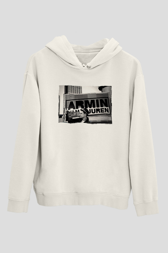 Armin Van Buuren Beyaz Unisex Kapüşonlu Sweatshirt