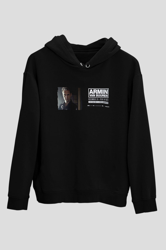 Armin Van Buuren Siyah Unisex Kapüşonlu Sweatshirt
