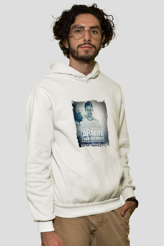 Armin Van BuurenBaskılı Beyaz Hoodie