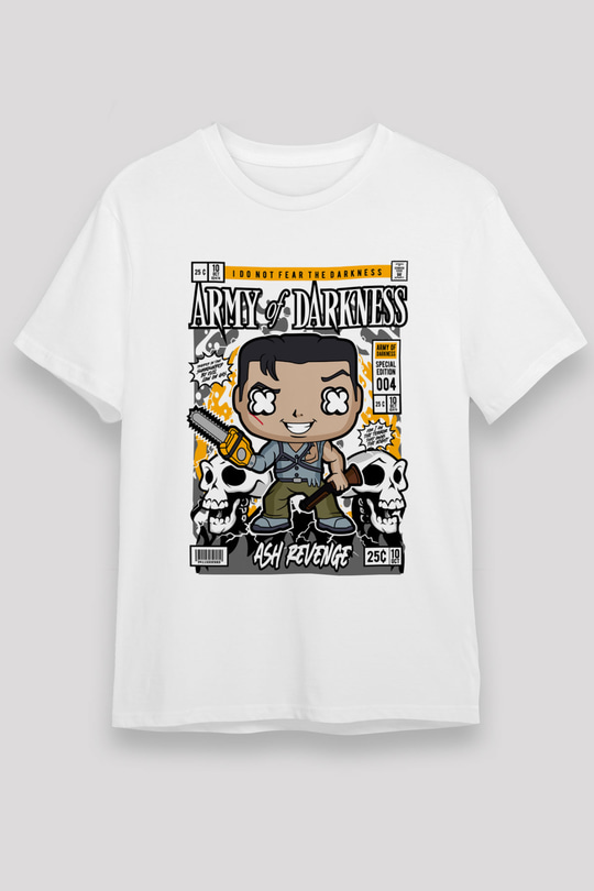 Army Of Darkness Baskılı Unisex Beyaz Tişört
