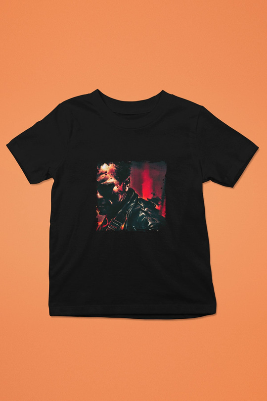 Arnold Schwarzenegger Baskılı Unisex Siyah Çocuk Tişört