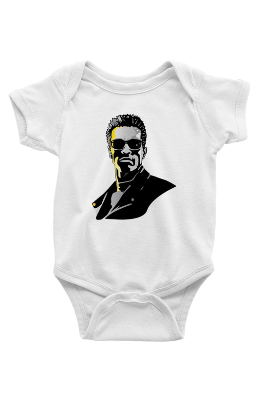 Arnold Schwarzenegger Beyaz Bebek Body - Zıbın