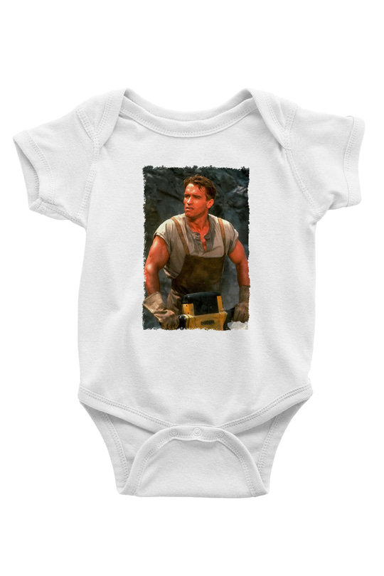 Arnold Schwarzenegger Beyaz Bebek Body - Zıbın