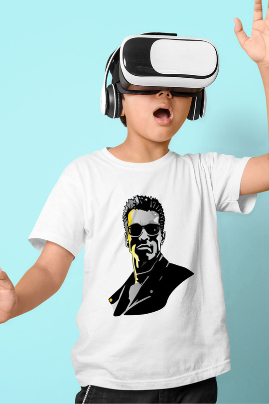 Arnold Schwarzenegger Beyaz Unisex Çocuk Tişört