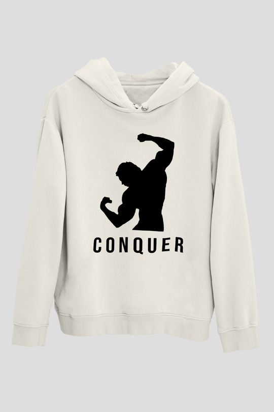 Arnold Schwarzenegger Beyaz Unisex Kapşonlu Sweatshirt