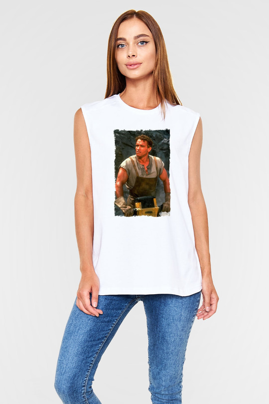 Arnold Schwarzenegger Beyaz Unisex Kolsuz Tişört