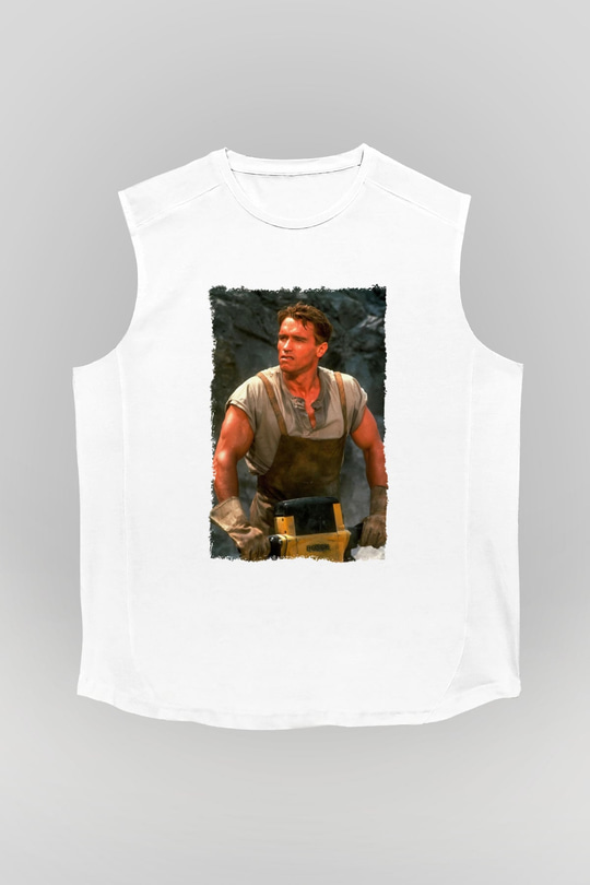 Arnold Schwarzenegger Beyaz Unisex Kolsuz Tişört