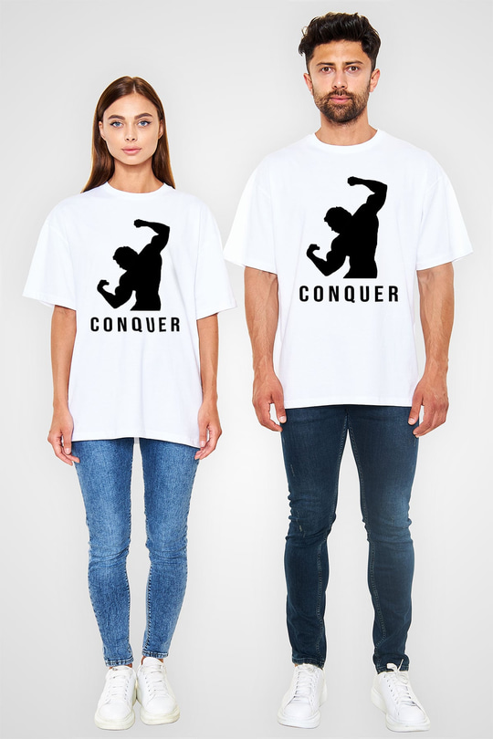 Arnold Schwarzenegger Beyaz Unisex Oversize Tişört T-Shirt