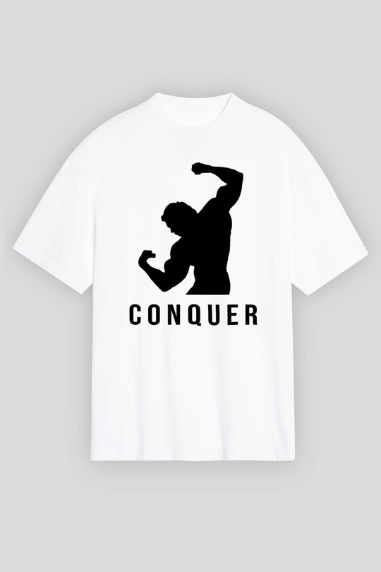 Arnold Schwarzenegger Beyaz Unisex Oversize Tişört T-Shirt