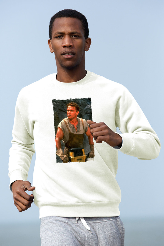Arnold Schwarzenegger Beyaz Unisex Sweatshirt