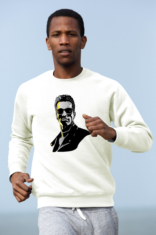 Arnold Schwarzenegger Beyaz Unisex Sweatshirt