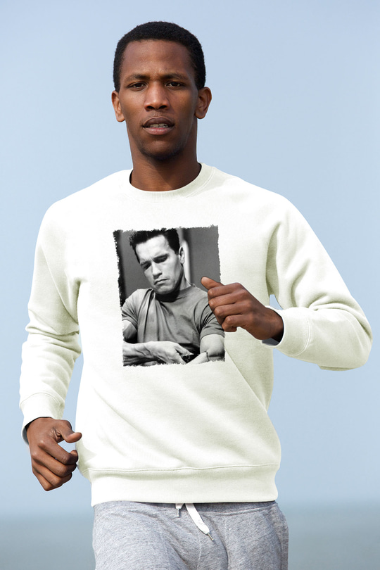 Arnold Schwarzenegger Beyaz Unisex Sweatshirt