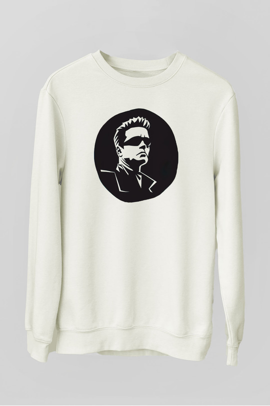 Arnold Schwarzenegger Beyaz Unisex Sweatshirt