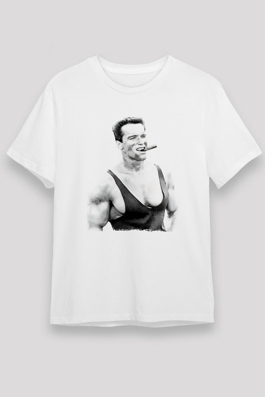Arnold Schwarzenegger Beyaz Unisex Tişört T-Shirt - TişörtFabrikası
