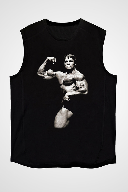 Arnold Schwarzenegger Siyah Unisex Kolsuz Tişört