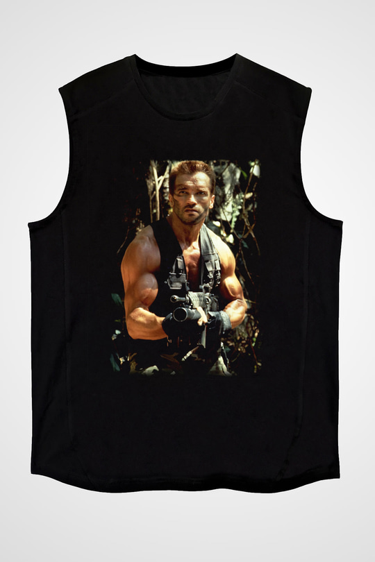 Arnold Schwarzenegger Siyah Unisex Kolsuz Tişört