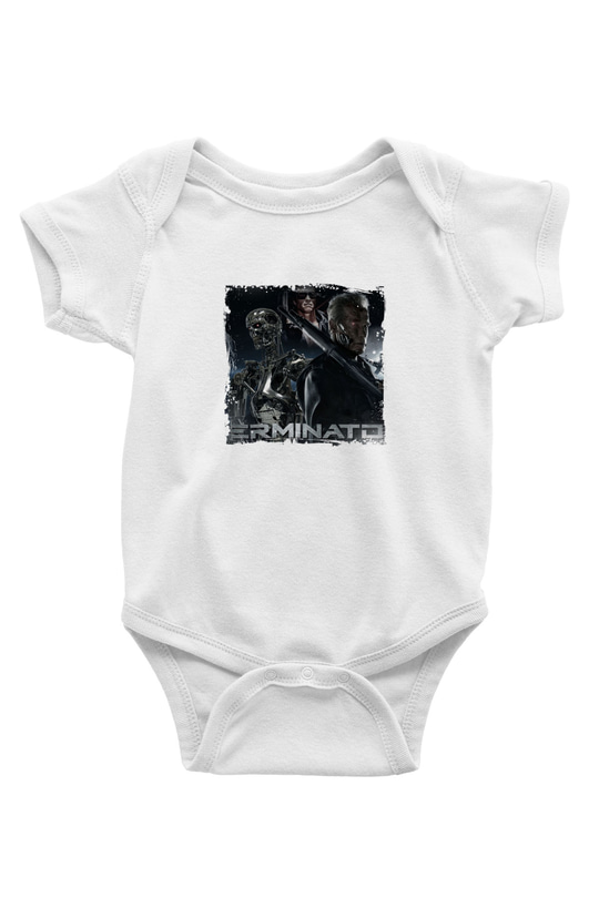 Arnold Schwarzenegger Unisex Baskılı Beyaz Bebek Body - Zıbın