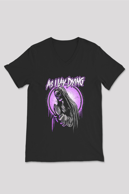 As I Lay Dying Siyah Unisex V Yaka Tişört T-Shirt