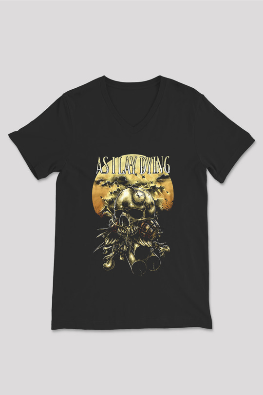 As I Lay Dying Siyah Unisex V Yaka Tişört