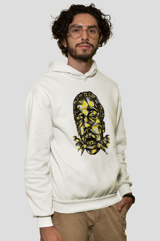 ASAP Mob Beyaz Unisex Kapüşonlu Sweatshirt