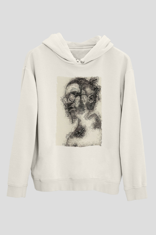 ASAP Mob Beyaz Unisex Kapüşonlu Sweatshirt