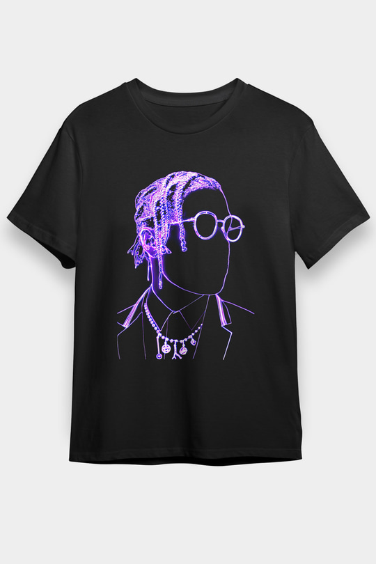 Asap Rocky Baskılı Unisex Siyah Tişört - Tshirt