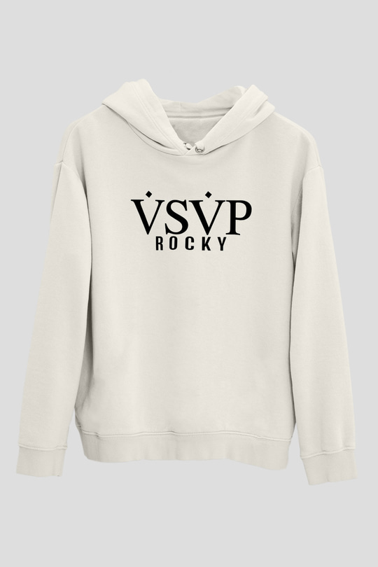 ASAP Rocky Beyaz Unisex Kapşonlu Sweatshirt