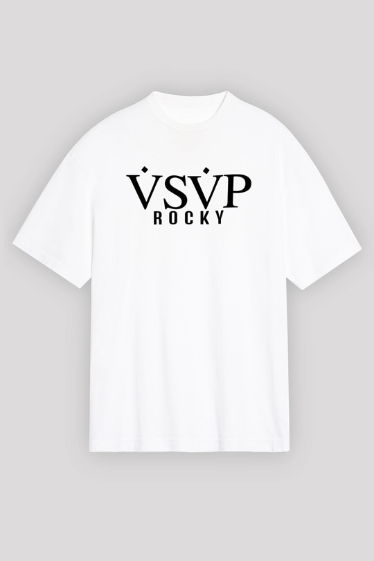 ASAP Rocky Beyaz Unisex Oversize Tişört T-Shirt