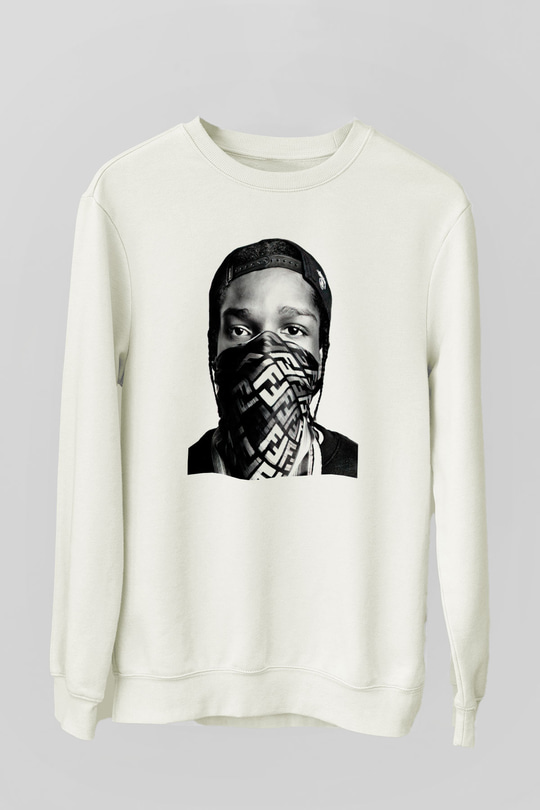 ASAP Rocky Beyaz Unisex Sweatshirt