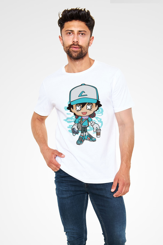 Ash Street Style Baskılı Unisex Beyaz Tişört