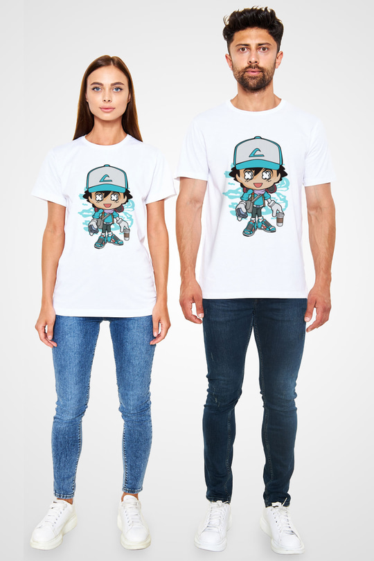 Ash Street Style Baskılı Unisex Beyaz Tişört