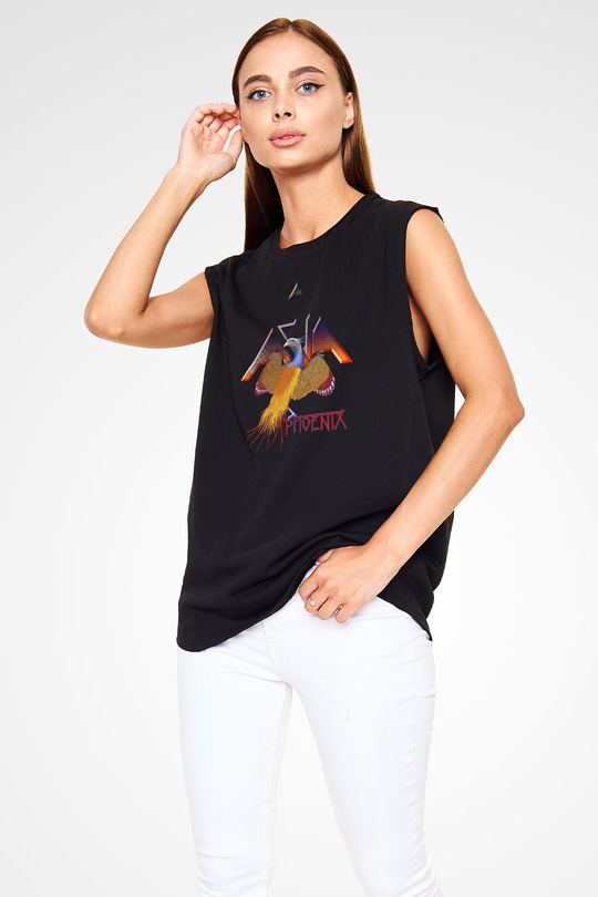 Asia Siyah Unisex Kolsuz Tişört