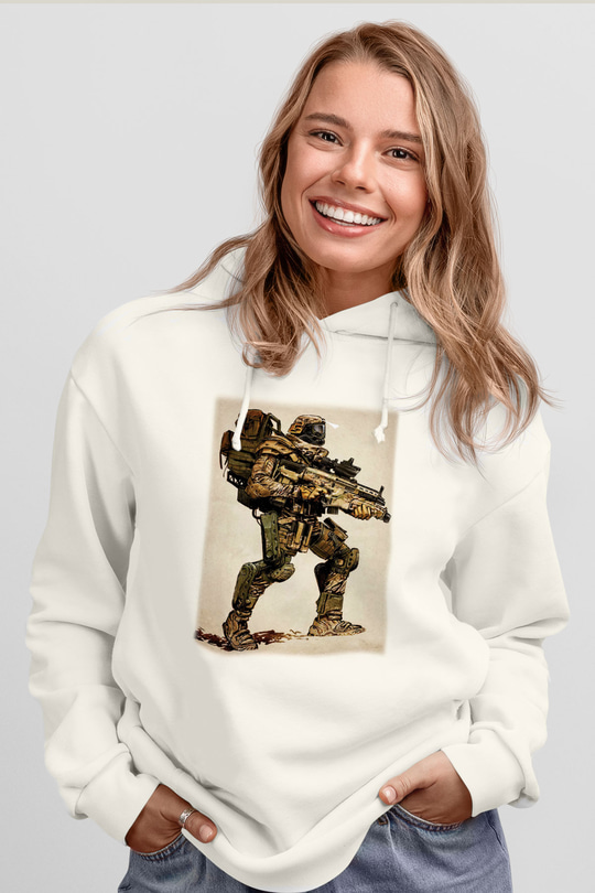Asker Beyaz Unisex Hoodie