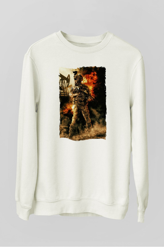 Asker Beyaz Unisex Sweatshirt