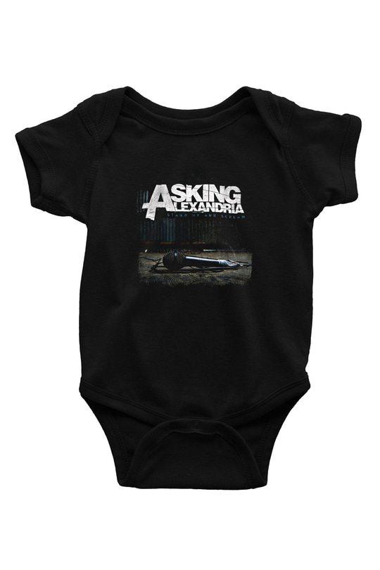 Asking Alexandria Baskılı Unisex Siyah Bebek Body - Zıbın