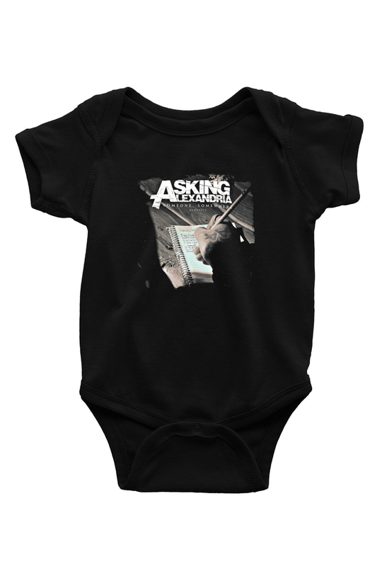Asking Alexandria Baskılı Unisex Siyah Bebek Body - Zıbın