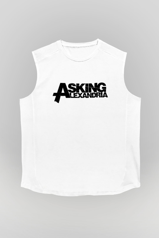 Asking Alexandria Beyaz Unisex Kolsuz Tişört