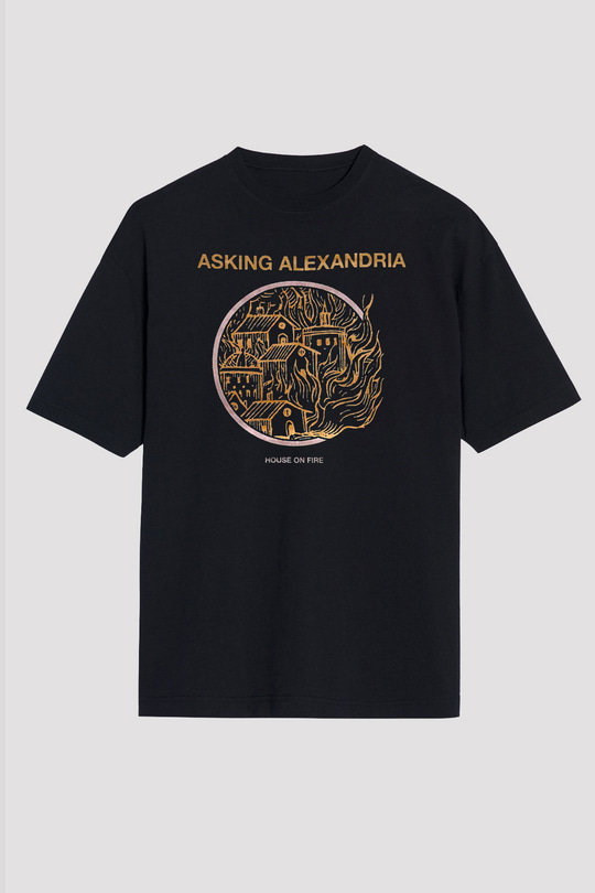 Asking Alexandria Siyah Oversize Tişört Oversize T-shirt - TişörtFabrikası