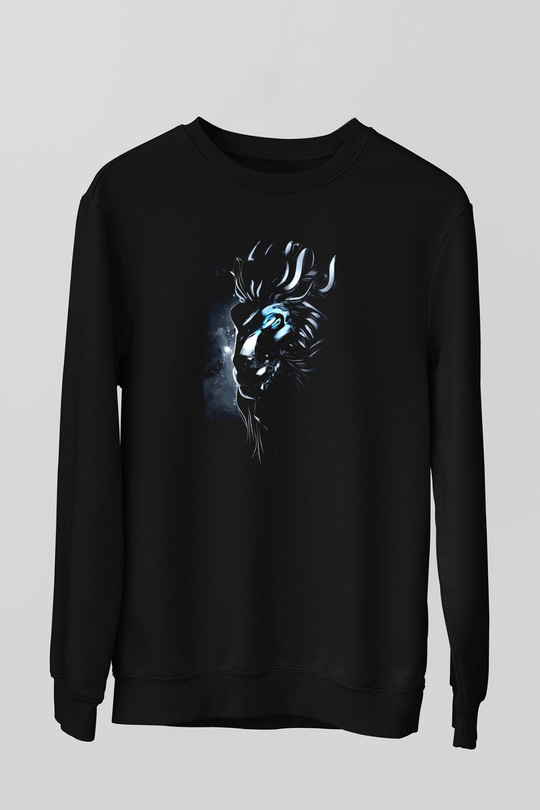 Aslan Siyah Unisex Sweatshirt